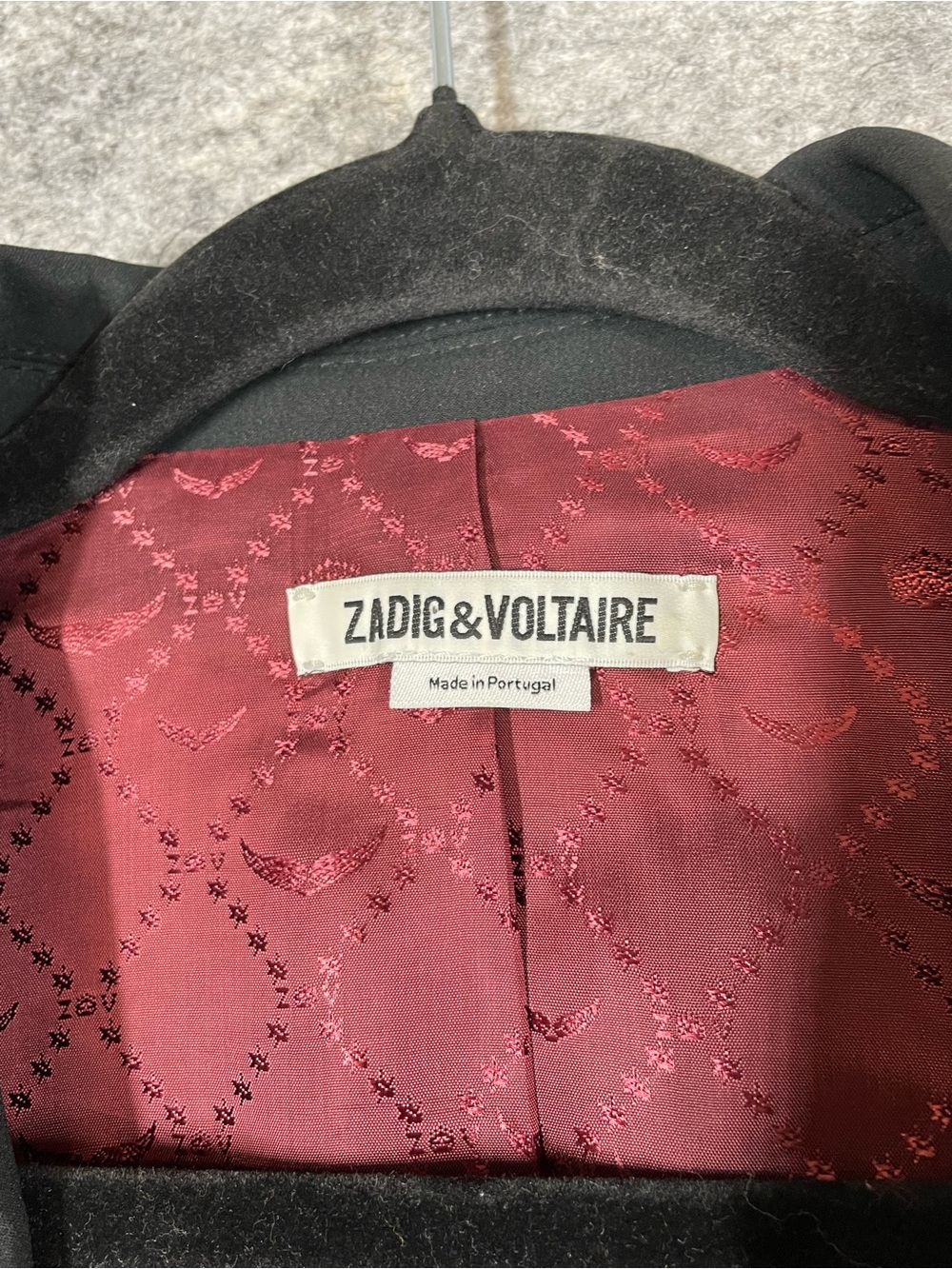 Zadig & Voltaire Ved’y Solar Black Blazer 40 Rhinestone Starburst Designer - Picture 7 of 16